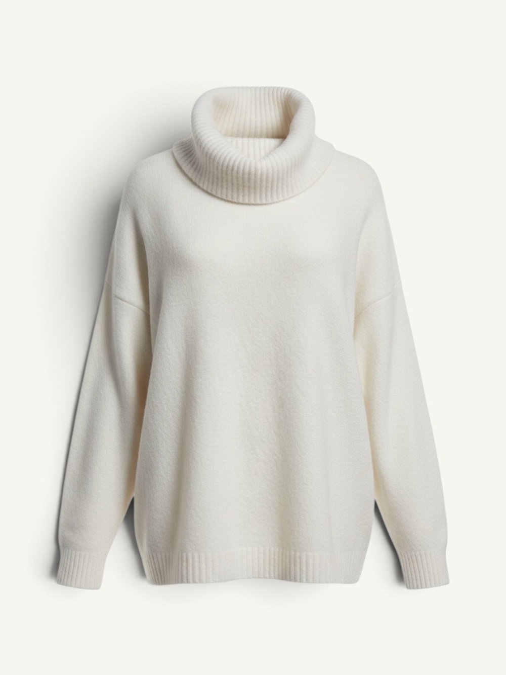 J.Jill Cream Oversized Turtleneck Sweater Large Petite LP NWT